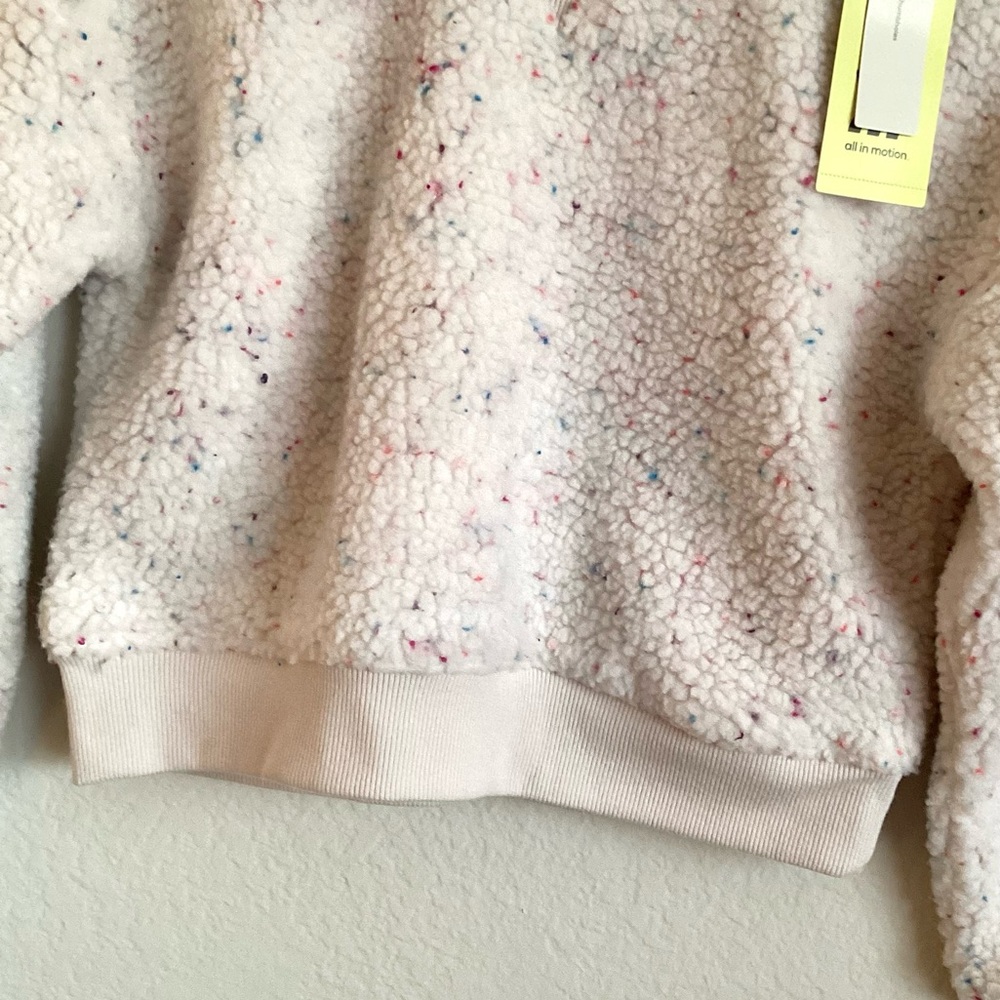 \All in Motion\ NWT Faux Shearling Pullover in Authentic Cream - Picture 6 of 15